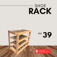 (PERABOT ANN) SHOE RACK / SHOE RACK / 4 TIER SHOE RACK / RAK KASUT PLASTIK / RAK KASUT 4 TINGKAT / RAK KASUT