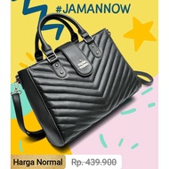 Tas Jinjing Wanita Sophie Martin Paris Qisya Hitam Promo Terbaru 2025 Kekinian Shoulder Bag Elegan S