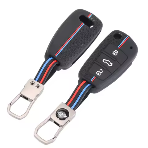 Silicone Key Case Cover Shell for Audi A4 B7 A6 C6 4f 8v A3 8p A1 A3 Accessories Auto Remote Key Hol