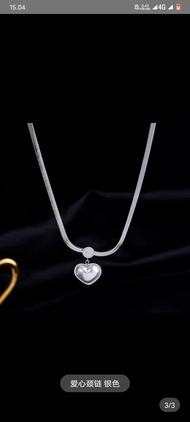 Kalung Berlapis Emas Terbuat Dari Koin 1991 / Kalung Titanium Stainless Steel Wanita Anti Karat Sela