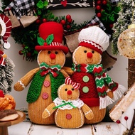 [AWHAO] 3Pcs Gingerbread Man Plush Toy, Stuffed Animal Cuddly Toys, Cuddly Doll for