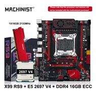 MACHINIST | MACHINIST X99 RS9 Gaming Motherboard Set Intel Xeon E5 2697 V4 CPU Processor DDR4 ECC 16