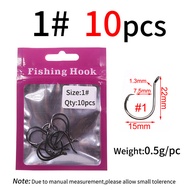 #1 - 9/0 Black Nickel Heavy Circle Hook High Carbon Steel Saltwater Fishing Offset Hook for Catfish