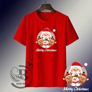 Chic F169 Buju Buju Natal Premium Laos Dwasa Ntal Santaclaus T-shirts Chrismas T-shirts Santa Deer N