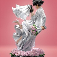 Umy Dragon Ball Figure Goku Life gk Goku &amp; Kiki Wedding Figure Model Statue Decoration Wedding Gift