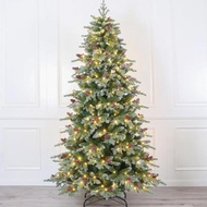 MERAH Christmas Tree Decoration Display 7 Branches PE Cherry Red Lights Warm White 2378 150cm 180cm 
