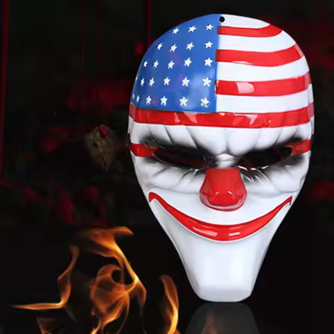 Payday 2 Halloween Horrible Mask Dallas/Wolf/Chains/Hoxton Clown Masks for Masquerade Party Scary Cl
