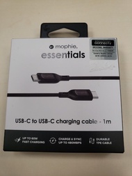 全新 Mophie Essentials USB-C 充電線 1 米