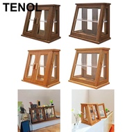 [TENOL] Dollhouse Bakery Display Cabinet,Wooden Dollhouse Furniture 1:12 Scale Dollhouse Accessories