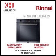 RINNAI RO-E6208TA-EM 70L 8 FUNCTIONS BUILT-IN OVEN EXTRA LARGE CAPACITY - 1 YEAR MANUFACTURER WARRANTY + FREE DELIVERY