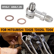 1 Set  Turbo Oil Feed Banjo Bolt Kit M10x1.25 to 4AN Turbo Oil Feed for Mitsubishi EVO 1-10 4G63T 4B