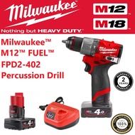 Milwaukee M12 FPD 2 -402 Fuel Percussion Drill Cordless Impact Drill M12 FPD2