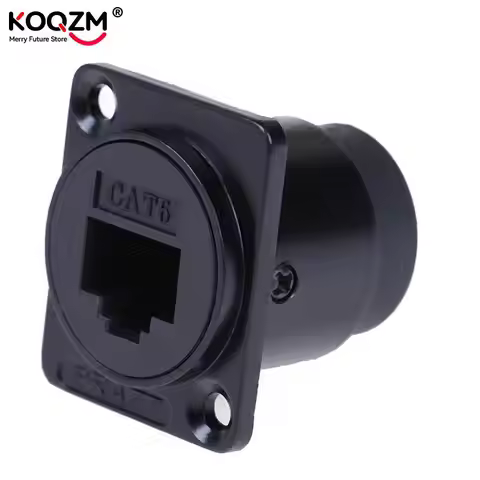 D-type Module RJ45 Socket Cable Female Signal Connector Cat6 Panel Mount Network Ethernet Extension 