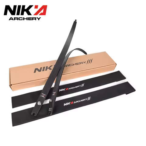 1Pairs NIKA Archery 70" Recurve Bow Limbs Progress Series N3 Carbon Fiber Limb 24-46 lbs 55% Carbon