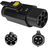 EV Charging Adapter, 32A Type 2 (IEC 62196) to Type 1 (SAE J1772) Convertor, Car Charging Adapter 25