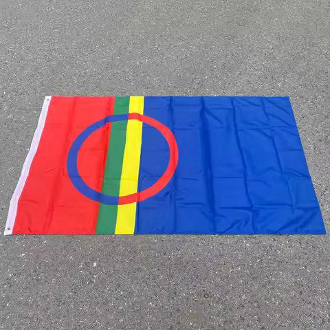aerlxemrbrae 3+5ft Historical Sami Flag Inkerin lippu of Alkuperalippu Forest Finns East Karelians B