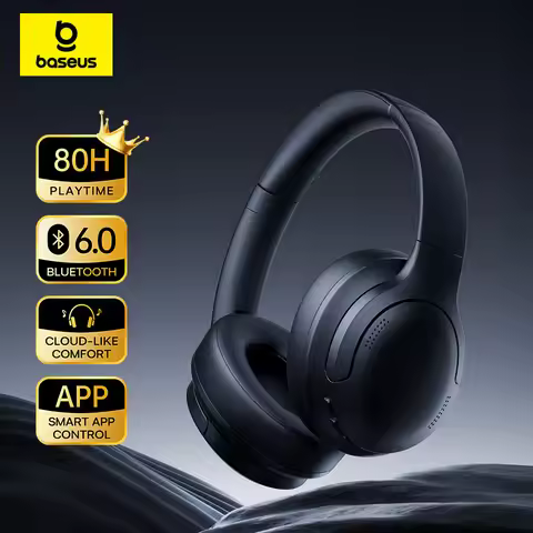 Baseus BH1 Lite ENC Wireless Headphones Bluetooth 6.0 Clear Call Headsets Super Bass Hit Earphones 8