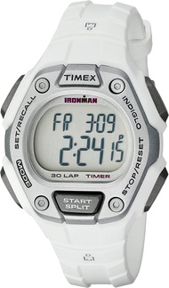 Timex Women's Ironman 30-Lap Digital Quartz Mid-Size Watch White/Silver-Tone