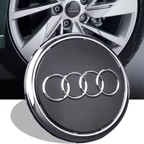 2025 Hot 4Pcs 60/61/68/69mm Audi Car Wheel Center Cap Emblem Hub Covers Badge For Audi A8 A5 A6 C5 C