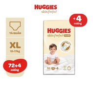 Tã quần Huggies Skin Perfect Mega Jumbo M98+4/L88+4/XL72+4/XXL64+4 miếng với 2 vùng thấm giảm kích ứ