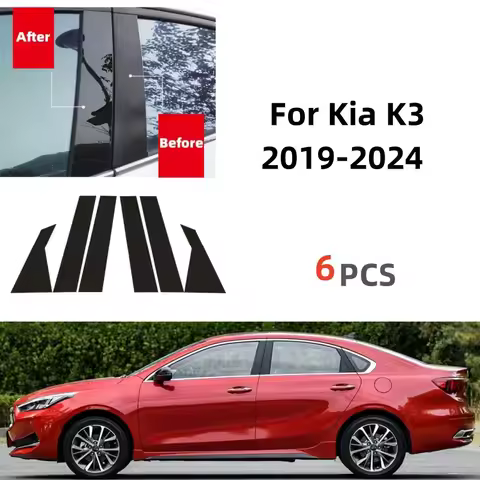 For Kia Forte k3/k5 2011-2023 6pcs Window Trim Covers Center Film Column B C Pillar Posts Sticker Ca