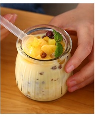 The Pudding Cup - Baked Pudding Cup Glass Pudding Cup Heat Resistant Pudding Cup / With Cover 100 Cc
