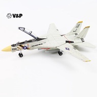 V&P 1:72 Scale F-14 Tomcat Fighter Jet Model - White &  ABS Plastic Aircraft With Detailed Design, 1