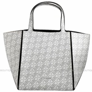金鐸精品~2520 MICHAEL KORS MK LOGO灰色字紋PVC JORDI小折托特包 全新品