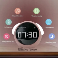 Emoji Alarm Clock Night Light Bedside Lamp Table Digital Alarm Clock Cute Children's Bedside Lamp Ta