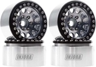 INJORA Rims 4pcs 1.9 Inch Beadlock Rim Set Wheel Hub for 1:10 RC Crawler Axial II 90046 SCX10 III AX