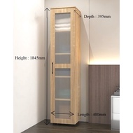 ROAM METOD 1 Door Multipurpose Storage Cabinet 5 Tier Almari Buku Kabinet Bookshelf Almari Hiasan High Cabinet Mop White