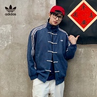 Original In Stock—Adidas Embroidered Logo New Chinese-style Tang Suit Deerskin Velvet Jacket