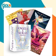 Angels & Auras Oracle - A 44-Card Deck and Guidebook by Radleigh Valentine (UK edition, paperback)