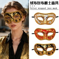 [Produk Laris] Topeng Halloween untuk Pesta Topeng, Topeng Separuh Muka Berbahan Kain Beludru, Topen
