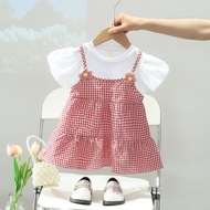 0-4Year Old Baby Dresses for Newborn Girl Dress Kids Plaid Red Dress for Girls
