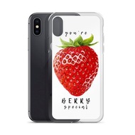 Exclusive- 草莓水彩手機殼 美式俚語iPhone全型號Samsung Galaxy