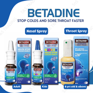 Betadine Cold Defense Nasal Spray (ADULT / KIDS) 20ml , Betadine Sore Throat Spray/ Throat Spray 50ML (LONG EXPIRY DATE)