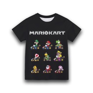 Super Mario Mario Games Cartoon Kids T-Chan, Mario Clothes Summer New Loose Breathable Children's Short Sleeves Birthday Party Gift