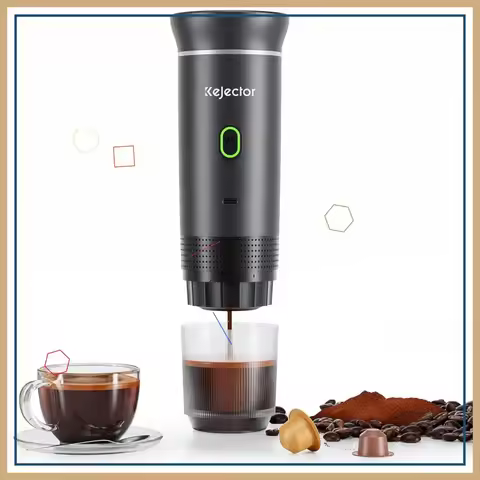 Portable Battery Coffee Maker, 20 Bar Espresso Machine for Car Camping Hiking, USB-C 3-in-1 Ground &