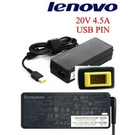 Compatible LENOVO IBM 20V 4.5A 90W USB PIN Laptop Notebook OEM Power Adapter Charger *Ready Stock*