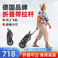 Lishan Wheelchair Lightweight Folding Portable Wheelchair for Elderly and Elderly Walking Manual Trolley for Disabled People Medical Travel Portable Wheelchair
