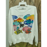 baju kucing gemuk sweatshirt pit 22 size L