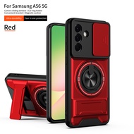 For Samsung Galaxy A56 A55 A54 Phone Case Magnetic Fold Holder Military Armor Camera Protection Cove