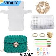 VIDALY Knitting Plastic Mesh Kit, Handmade Plastic Bag Mesh Grid Set, Bag Accessories White Mesh Pla