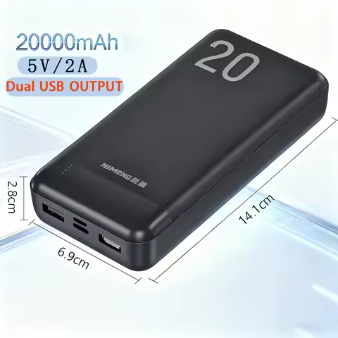5V/2A USB Charger External Battery Power Bank 20000mAh Heated Vest Jacket Air Conditioning Clothing 
