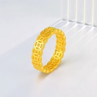 速发！现货！钱币镂空送女友送闺蜜戒指钱多多戒指招财转运Coin-shaped Hollow Ring for Girlfriend or Best Friend, Money Abundance Ri