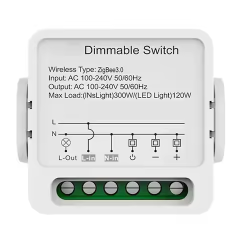 ABNM Voice Controlled Zigbee Dimmer Switch Module Smart LED Controller Mini Dimmable Light Switch Tu