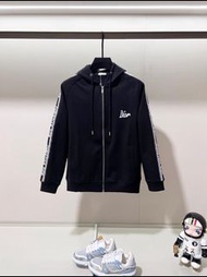 DIOR 迪奧刺繡字母拉鏈連帽外套（定制面料）| 羽絨/襯衫/冷衫套裝組合 - 香港發貨