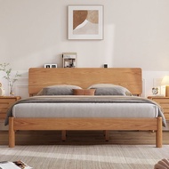 🇸🇬⚡Luxury Solid Wood Bed Frame Super Single/Queen/King Size Bed Frame Bed Frame With Mattress Wooden Bed Frame