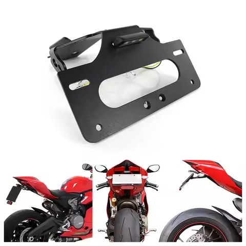 Fit For Ducati 899 959 1199 Panigale 1299 Panigale 2015-2022 License Plate Holder Bracket Rear Tail 